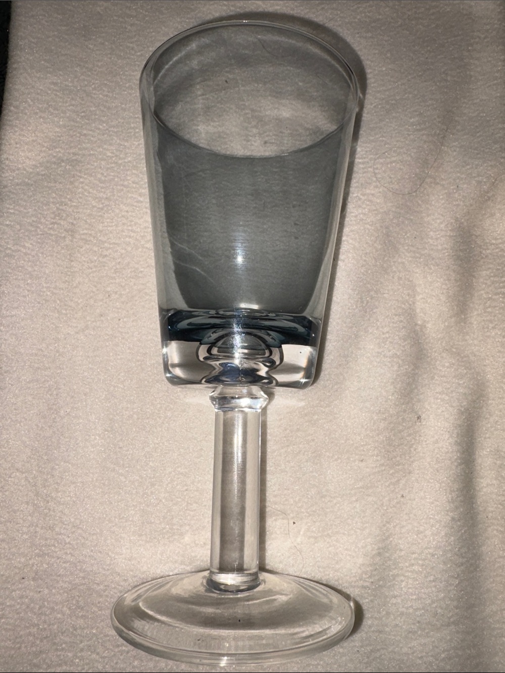 Vintage Blue/Clear Glass Wine/Water Goblet - Classic Stemware